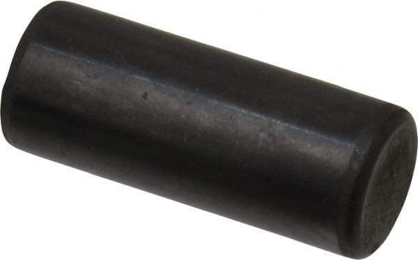 Holo-Krome - 12mm Diam x 30mm Pin Length Grade 8 Alloy Steel Standard Dowel Pin - Black Luster Finish, C 60 (Surface) & C 50-58 Hardness, 1 Beveled & 1 Rounded End - Eagle Tool & Supply
