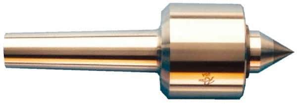 Riten - MT2 Taper Shank, 2-1/8" Head Diam 2,600 Lb Capacity Live Center - 6,000 Max RPM, 2" Head Length, 1" Point Diam, 1-1/4" Point Len, 440 Lb Max Workpc, Standard Point - Eagle Tool & Supply