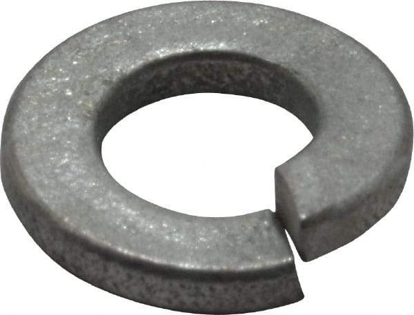 Value Collection - 1/4", 0.254" ID, 0.062" Thick Split Lock Washer - Grade 2 Spring Steel, Zinc-Plated Finish, 0.254" Min ID, 0.262" Max ID, 0.489" Max OD - Eagle Tool & Supply