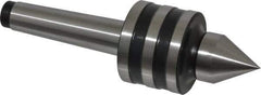 Interstate - MT2 Taper Shank, 1-39/64" Head Diam 756 Lb Capacity Live Center - 1-1/4" Head Length, 15/16" Point Diam, 1-11/32" Point Len, 260 Lb Max Workpc, 5-21/64" OAL, Standard Point - Eagle Tool & Supply