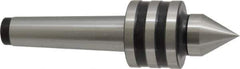 Interstate - MT3 Taper Shank, 1-47/64" Head Diam 858 Lb Capacity Live Center - 1-11/32" Head Length, 1-1/16" Point Diam, 1.4531" Point Len, 650 Lb Max Workpc, 6-1/4" OAL, Standard Point - Eagle Tool & Supply