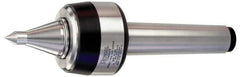 Royal Products - MT6 Taper Shank, 4" Head Diam 8,420 Lb Capacity Live Center - 3,500 Max RPM, 3.15" Head Length, 2" Point Diam, 3" Point Len, 2,420 Lb Max Workpc, 13-29/32" OAL, 3/4" Tip Diam, Long Point - Eagle Tool & Supply