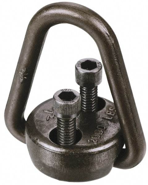 American Drill Bushing - 5,000 Lb Load Capacity Flip-Flop Hoist Ring - 20-25 Ft/Lb Torque, 1/2 Thread, Forged Chrome Moly Steel, Black Oxide Finish - Eagle Tool & Supply