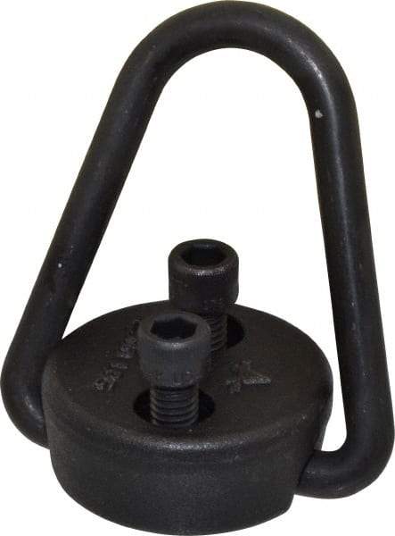 American Drill Bushing - 2,500 Lb Load Capacity Flip-Flop Hoist Ring - 7-10 Ft/Lb Torque, 3/8 Thread, Forged Chrome Moly Steel, Black Oxide Finish - Eagle Tool & Supply