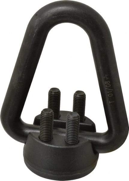American Drill Bushing - 20,000 Lb Load Capacity Flip-Flop Hoist Ring - 42-50 Ft/Lb Torque, 5/8 Thread, Forged Chrome Moly Steel, Black Oxide Finish - Eagle Tool & Supply