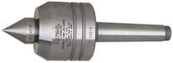 Royal Products - MT2 Taper Shank, 2" Head Diam 1,350 Lb Capacity Live Center - 6,000 Max RPM, 1.85" Head Length, 7/8" Point Diam, 1.13" Point Len, 390 Lb Max Workpc, 5-13/16" OAL, Changeable Standard Point - Eagle Tool & Supply