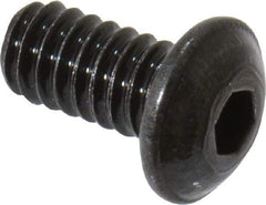Value Collection - #2-56 UNC Hex Socket Drive, Button Screw - Alloy Steel, Black Oxide Finish, Fully Threaded, 3/16" Length Under Head - Eagle Tool & Supply