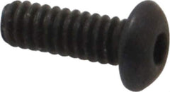 Value Collection - #2-56 UNC Hex Socket Drive, Button Screw - Alloy Steel, Black Oxide Finish, Fully Threaded, 1/4" Length Under Head - Eagle Tool & Supply
