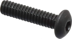 Value Collection - #2-56 UNC Hex Socket Drive, Button Screw - Alloy Steel, Black Oxide Finish, Fully Threaded, 3/8" Length Under Head - Eagle Tool & Supply