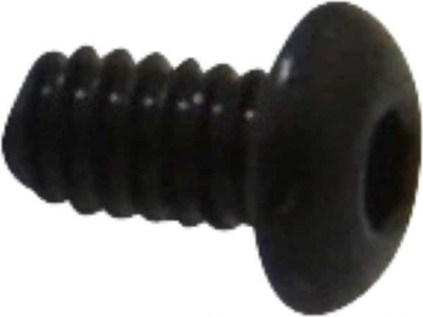 Value Collection - #3-48 UNC Hex Socket Drive, Button Screw - Alloy Steel, Black Oxide Finish, Fully Threaded, 3/16" Length Under Head - Eagle Tool & Supply