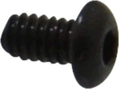 Value Collection - #3-48 UNC Hex Socket Drive, Button Screw - Alloy Steel, Black Oxide Finish, Fully Threaded, 3/16" Length Under Head - Eagle Tool & Supply