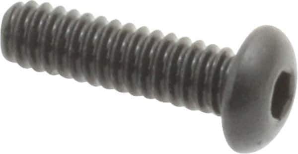 Value Collection - #3-48 UNC Hex Socket Drive, Button Screw - Alloy Steel, Black Oxide Finish, Fully Threaded, 3/8" Length Under Head - Eagle Tool & Supply