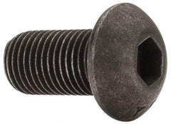 Value Collection - 3/8-24 UNF Hex Socket Drive, Button Screw - Alloy Steel, Black Oxide Finish, Fully Threaded, 3/4" Length Under Head - Eagle Tool & Supply