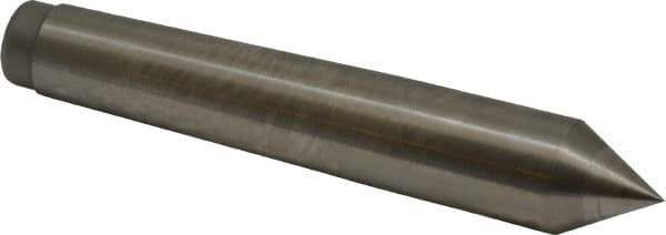 Royal Products - 0.7" Head Diam, High Speed Steel Standard Point Solid Dead Center - 2MT Morse Taper, 0.7" Point Diam, 4-3/16" OAL - Eagle Tool & Supply