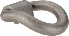 Made in USA - 5-1/2 Inches Long x 5 Inches Wide Forged D Ring with Clip - 1020 Carbon Steel Material - Eagle Tool & Supply