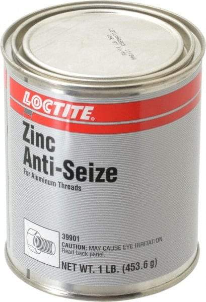 Loctite - 1 Lb Can General Purpose Anti-Seize Lubricant - Zinc, -29 to 398°C, Gray, Water Resistant - Eagle Tool & Supply