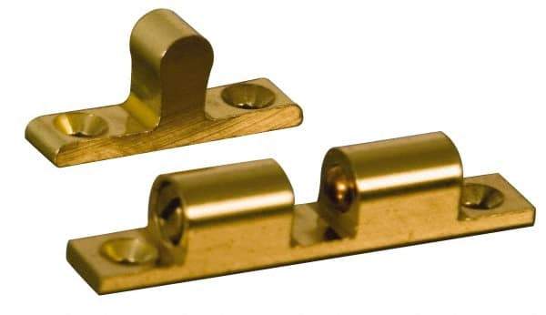 Value Collection - 1.86" Long x 0.31" Wide, Latch - Brass, with Dull Chrome Finish - Eagle Tool & Supply