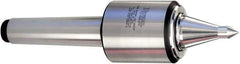 Royal Products - MT3 Taper Shank, 1-3/4" Head Diam 1,735 Lb Capacity Live Center - 6,000 Max RPM, 2.12" Head Length, 7/8" Point Diam, 1-3/4" Point Len, 885 Lb Max Workpc, 7-7/32" OAL, 3/8" Tip Diam, Long Point - Eagle Tool & Supply