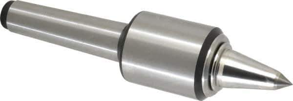 Royal Products - MT3 Taper Shank, 1.7" Head Diam 830 Lb Capacity Carbide Tipped Live Center - 12,000 Max RPM, 2.12" Head Length, 7/8" Point Diam, 1-3/4" Point Len, 180 Lb Max Workpc, 7-23/32" OAL, 3/8" Tip Diam, Long Point - Eagle Tool & Supply