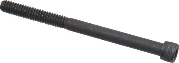 Value Collection - 1/4-20 UNC Hex Socket Drive, Socket Cap Screw - Alloy Steel, Black Oxide Finish, Partially Threaded, 3-1/4" Length Under Head - Eagle Tool & Supply