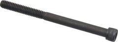 Value Collection - 1/4-20 UNC Hex Socket Drive, Socket Cap Screw - Alloy Steel, Black Oxide Finish, Partially Threaded, 3-1/4" Length Under Head - Eagle Tool & Supply