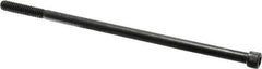 Value Collection - 1/4-20 UNC Hex Socket Drive, Socket Cap Screw - Alloy Steel, Black Oxide Finish, Partially Threaded, 6" Length Under Head - Eagle Tool & Supply