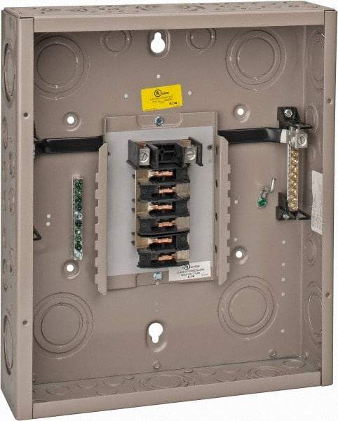 Eaton Cutler-Hammer - 12 Circuits, 120/240 VAC, 125 Amp Main, 6-2/0 AWG, Indoor Main Lug Load Center - 1 Phase, 1 NEMA Rating, 14.31 Inch Wide x 3.88 Inch Deep x 16-3/4 Inch High - Eagle Tool & Supply