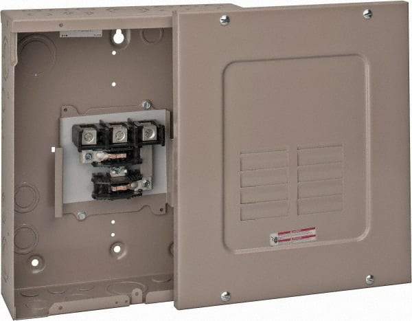 Eaton Cutler-Hammer - 6 Circuits, 208/120 VAC, 125 Amp Main, 14-1/0 AWG, Surface, Indoor Main Lug Load Center - 3 Phase, 1 NEMA Rating, 11 Inch Wide x 3.69 Inch Deep x 13 Inch High - Eagle Tool & Supply