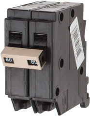 Eaton Cutler-Hammer - 80 Amp, 120/240 VAC, 2 Pole, Plug In Type CH Circuit Breaker - Thermal Magnetic Trip, 10 kA Breaking Capacity, 14-10 AWG - Eagle Tool & Supply