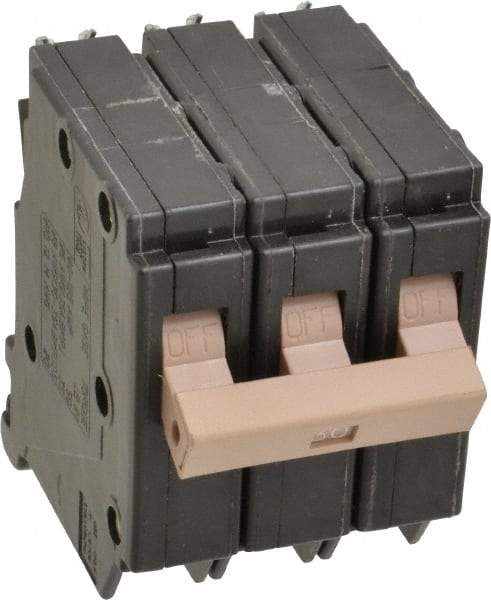 Eaton Cutler-Hammer - 30 Amp, 120/240 VAC, 3 Pole, Plug In Type CH Circuit Breaker - Thermal Magnetic Trip, 10 kA Breaking Capacity, 14-6 AWG - Eagle Tool & Supply