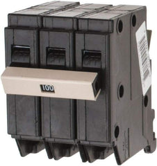 Eaton Cutler-Hammer - 100 Amp, 120/240 VAC, 3 Pole, Plug In Type CH Circuit Breaker - Thermal Magnetic Trip, 10 kA Breaking Capacity, 14-6 AWG - Eagle Tool & Supply