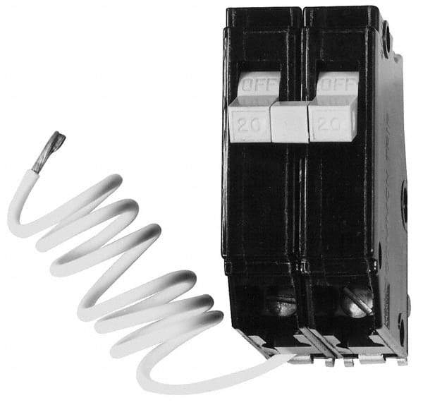 Eaton Cutler-Hammer - 15 Amp, 120 VAC, 1 Pole, Plug In Twin Circuit Breaker - Thermal Magnetic Trip, 14-8 AWG, 18.8mm Deep x 83.6mm High x 75.7mm Wide - Eagle Tool & Supply