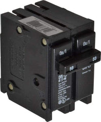 Eaton Cutler-Hammer - 50 Amp, 120/240 VAC, 2 Pole, Plug In Type BR Circuit Breaker - Thermal Magnetic Trip, 10 kA Breaking Capacity, 14-4 AWG - Eagle Tool & Supply