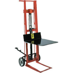 Wesco Industrial Products - 750 Lb Capacity, 40" Lift Height, Hydraulic Platform Base Manually Operated Lift - Eagle Tool & Supply