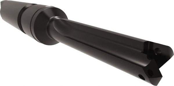 Allied Machine and Engineering - Series 1, 18mm Max Diam, 4MT Taper Shank, Straight Flute Spade Drill - 2-3/4" Max Depth, 3-7/8" Body Length, 8-3/4" OAL, Short Length, Through Coolant - Eagle Tool & Supply