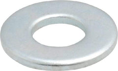 Value Collection - 1/4" Screw, Steel SAE Flat Washer - 9/32" ID x 5/8" OD, 1/16" Thick, Zinc-Plated Finish - Eagle Tool & Supply