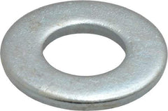 Value Collection - 1/2" Screw, Steel SAE Flat Washer - 17/32" ID x 1-1/16" OD, 3/32" Thick, Zinc-Plated Finish - Eagle Tool & Supply
