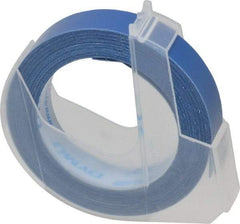 Dymo - 144" Long, Blue Embossing Tape - 3/8" Wide, 12' Long - Eagle Tool & Supply