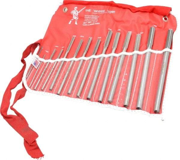 Made in USA - 0.124" to 0.501", Chucking Reamer Set - Straight Flute, Right Hand Cut, 14 Pieces - Eagle Tool & Supply