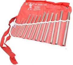 Made in USA - 0.124" to 0.501", Chucking Reamer Set - Straight Flute, Right Hand Cut, 14 Pieces - Eagle Tool & Supply
