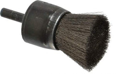 Osborn - 1" Brush Diam, Crimped, End Brush - 1/4" Diam Shank, 20,000 Max RPM - Eagle Tool & Supply
