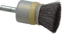 Osborn - 3/4" Brush Diam, Crimped, End Brush - 1/4" Diam Shank, 20,000 Max RPM - Eagle Tool & Supply
