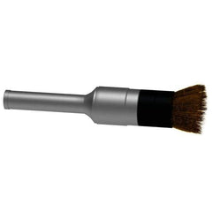 Osborn - 1/2" Brush Diam, Crimped, End Brush - 1/4" Diam Shank, 10,000 Max RPM - Eagle Tool & Supply
