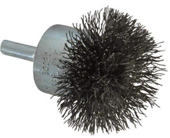 Osborn - 2" Brush Diam, Crimped, End Brush - 1/4" Diam Shank, 15,000 Max RPM - Eagle Tool & Supply