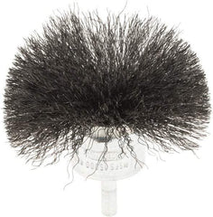 Osborn - 3" Brush Diam, Crimped, End Brush - 1/4" Diam Shank, 15,000 Max RPM - Eagle Tool & Supply