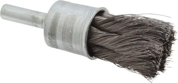 Osborn - 1/2" Brush Diam, Knotted, End Brush - 1/4" Diam Shank, 22,000 Max RPM - Eagle Tool & Supply