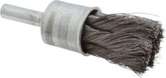 Osborn - 1/2" Brush Diam, Knotted, End Brush - 1/4" Diam Shank, 22,000 Max RPM - Eagle Tool & Supply