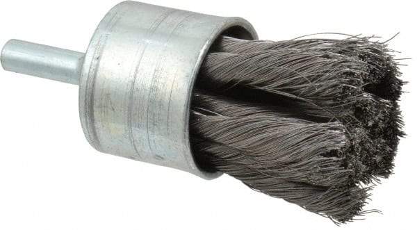 Osborn - 1" Brush Diam, Knotted, End Brush - 1/4" Diam Shank, 20,000 Max RPM - Eagle Tool & Supply