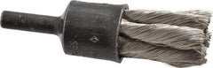Osborn - 1/2" Brush Diam, Knotted, End Brush - 1/4" Diam Shank, 22,000 Max RPM - Eagle Tool & Supply