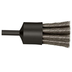 Osborn - 3/4" Brush Diam, Knotted, End Brush - 1/4" Diam Shank, 20,000 Max RPM - Eagle Tool & Supply